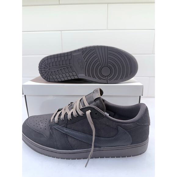 Size 12 Jordan 1 Retro Low - Velvet Brown Travis Scott - New - Picture 1 of 12
